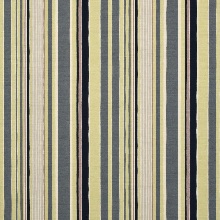 Mallow Stripe Charcoal/Mauve/Dove by Baker Lifestyle Designer Fabric
