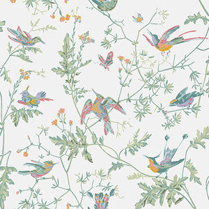 Hummingbirds Pastel by Cole & Son Designer Wallcovering