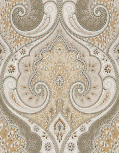 Latika Stone/Oatmeal by Baker Lifestyle Designer Fabric