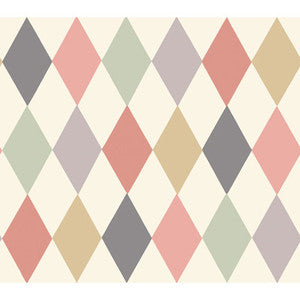 Punchinello Coral & Grn by Cole & Son Designer Wallcovering