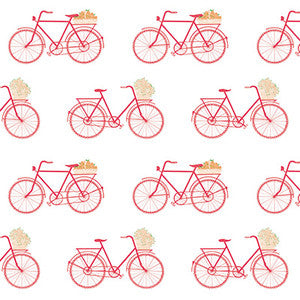 Bicicletas Rosa by Gaston Y Daniela Designer Wallcovering