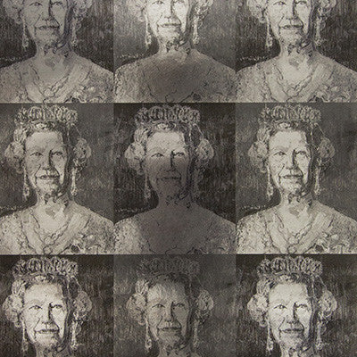 Hm Glam Silver/Charcoal by Lee Jofa Modern Designer Wallcovering