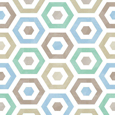 Pop Green Blue by Winfield Thybony Designer Wallcovering