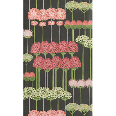 Allium Coral/L Green/Char by Cole & Son Designer Wallcovering