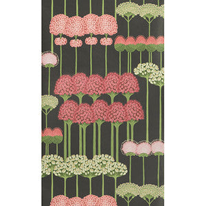 Allium Coral/L Green/Char by Cole & Son Designer Wallcovering