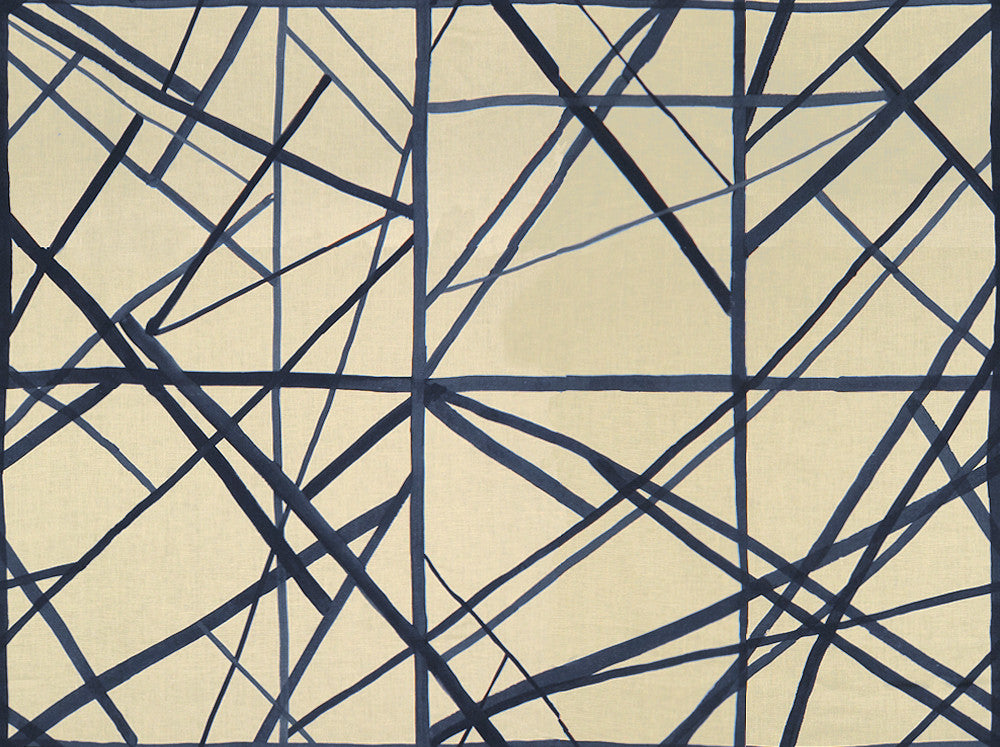Channels Periwinkle/Oat by Lee Jofa Modern Designer Fabric