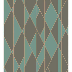 Oblique Teal And Black by Cole & Son Designer Wallcovering