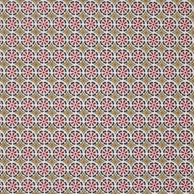 Daisy Daisy Red/Tan by Groundworks Designer Fabric
