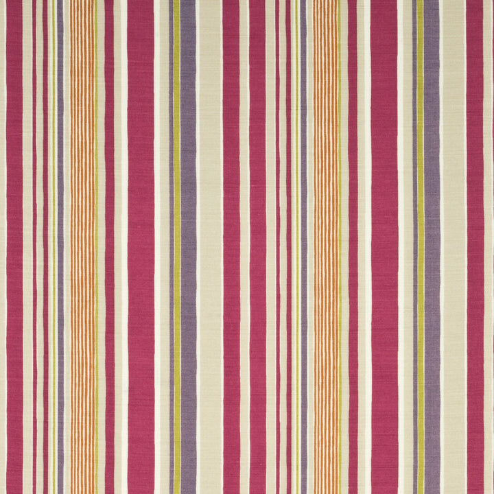 Mallow Stripe Sienna/Fuchsia/Stone by Baker Lifestyle Designer Fabric