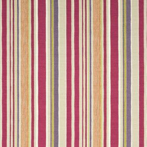 Mallow Stripe Sienna/Fuchsia/Stone by Baker Lifestyle Designer Fabric