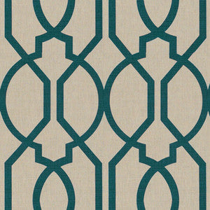Gazebo Teal by Groundworks Designer Fabric