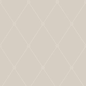 Large Georgian Rope Trellis Putty by Cole & Son Designer Wallcovering