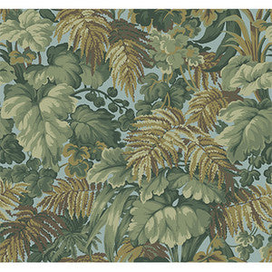 Royal Fernery Khaki & Print Room Blue by Cole & Son Designer Wallcovering