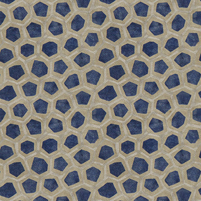 Hexagon Velvet Sapphire by Lee Jofa Modern Designer Fabric