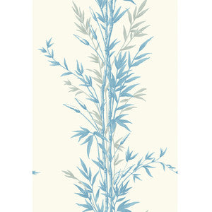 Bamboo Blue On Ivory by Cole & Son Designer Wallcovering