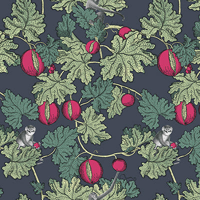 Frutto Proibito Ink & Magenta by Cole & Son Designer Wallcovering