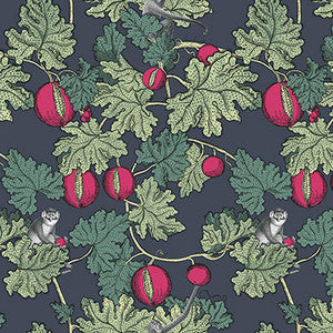 Frutto Proibito Ink & Magenta by Cole & Son Designer Wallcovering