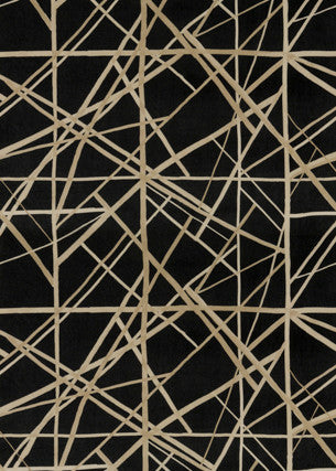 Channels Velvet Onyx/Almond by Lee Jofa Modern Designer Fabric