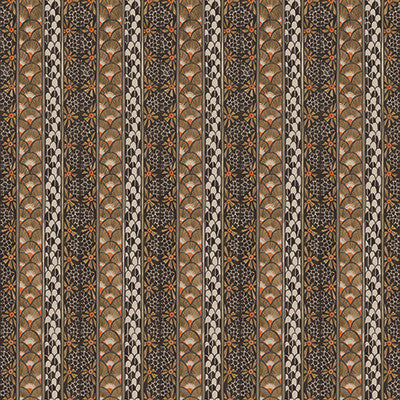 Ardmore Border Black & Burnt Orange by Cole & Son Designer Wallcovering