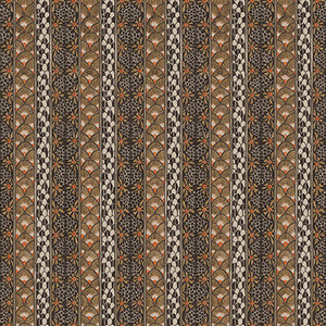 Ardmore Border Black & Burnt Orange by Cole & Son Designer Wallcovering
