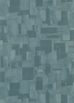 Cubist Teal by Threads Designer Wallcovering
