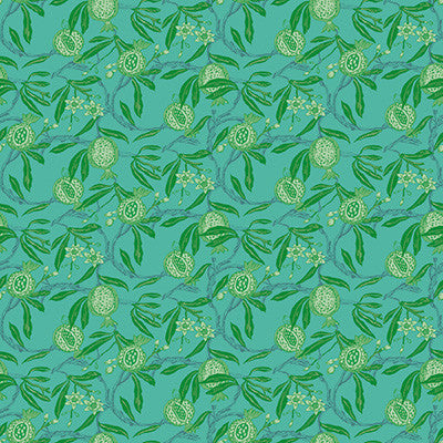 Granadas Verde/Azul by Gaston Y Daniela Designer Wallcovering