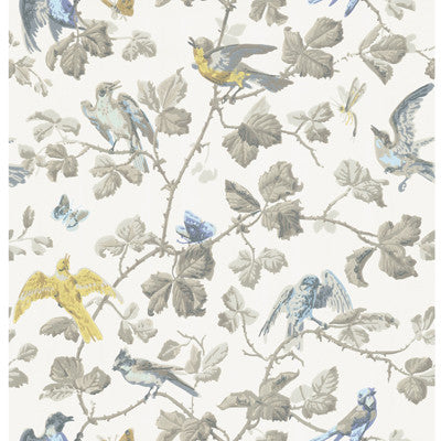 Winter Birds Yellow & Grey by Cole & Son Designer Wallcovering