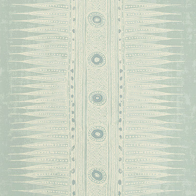 Indian Zag Paper Aqua by Lee Jofa Designer Wallcovering
