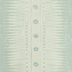 Indian Zag Paper Aqua by Lee Jofa Designer Wallcovering