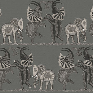 Safari Dance Charcoal Black & White by Cole & Son Designer Wallcovering