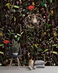 Mind The Gap Wallpaper AQUAFLEUR Anthracite Wallpaper (WP20173)