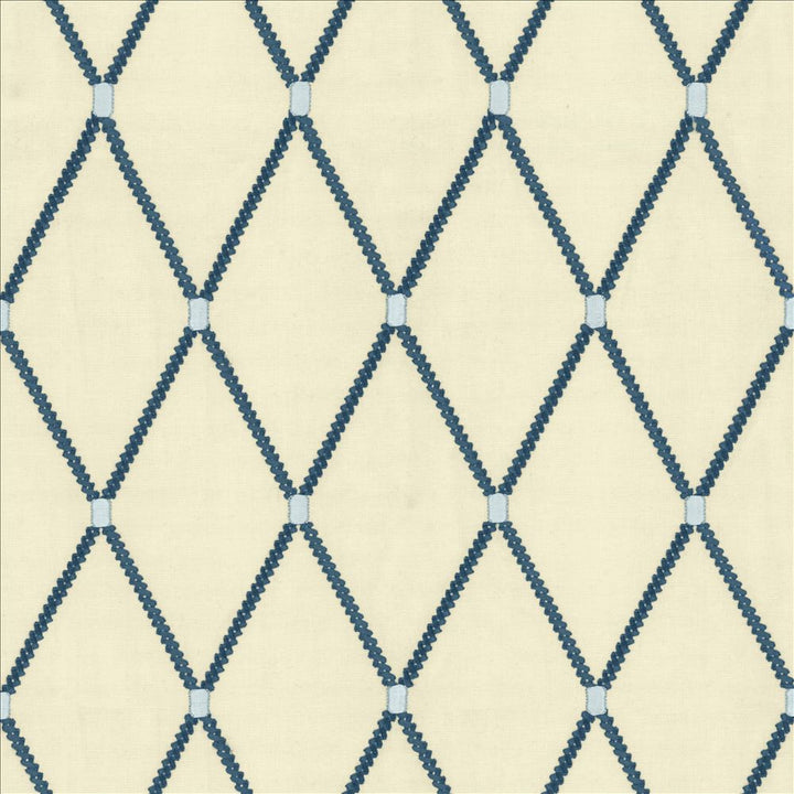 Arlo Diamond Blue by Kasmir Designer Fabric 1458 70% Cotton
30% Rayon
 INDIA 11,000 Wyzenbeek Double Rubs </p><p>Repeat: Horizontal: 4 inches and Vertical: 7 4/8 inches 52 - Swanky Fabrics -