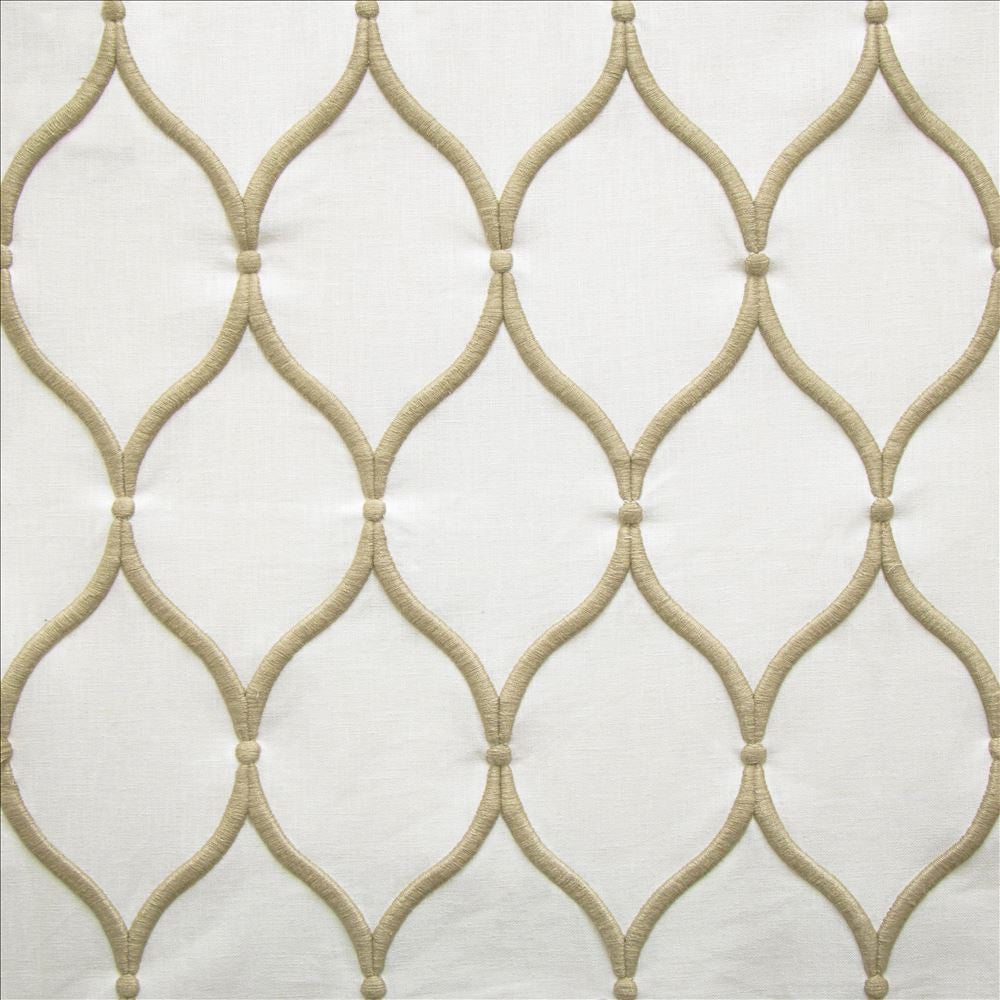 Ashbury Ogee Ivory by Kasmir Designer Fabric 1457 55% Cotton
40% Polyester
5% Linen
 INDIA 50,000 Wyzenbeek Double Rubs </p><p>Repeat: Horizontal: 4 inches and Vertical: 7 6/8 inches 52 - Swanky Fabrics -