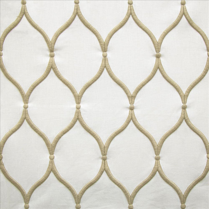 Ashbury Ogee Ivory by Kasmir Designer Fabric 1457 55% Cotton
40% Polyester
5% Linen
 INDIA 50,000 Wyzenbeek Double Rubs </p><p>Repeat: Horizontal: 4 inches and Vertical: 7 6/8 inches 52 - Swanky Fabrics -