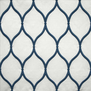 Ashbury Ogee Navy by Kasmir Designer Fabric