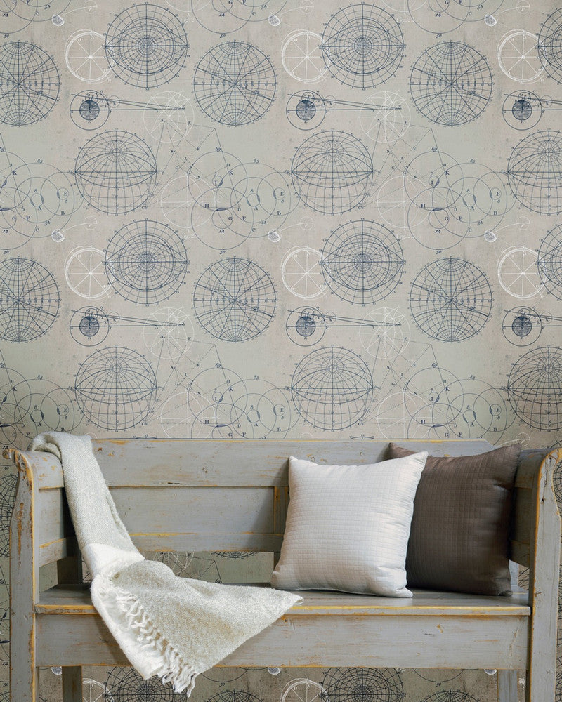 Astronomy Premium Wallpaper by Mind the Gap Designer Wallpaper WALLPAPER DESIGNER COLLECTION Non-woven Made in Europe Paste the wall 3 rolls x 20.5 x 3.25 yards - Swanky Fabrics -