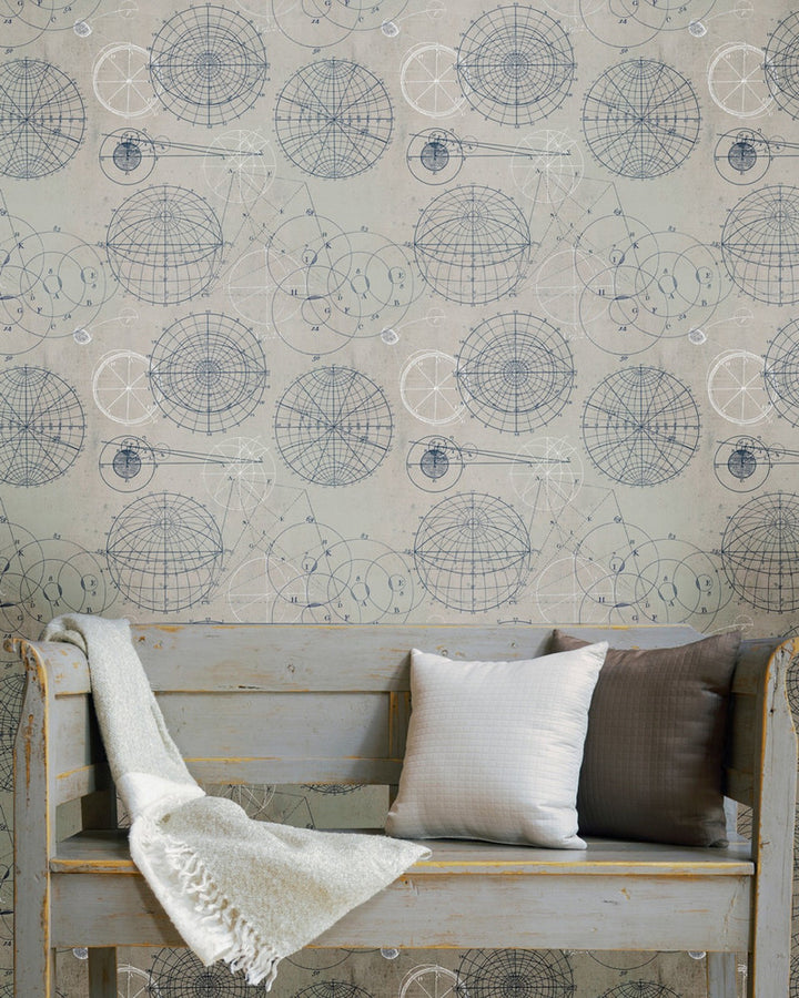 Astronomy Premium Wallpaper by Mind the Gap Designer Wallpaper WALLPAPER DESIGNER COLLECTION Non-woven Made in Europe Paste the wall 3 rolls x 20.5 x 3.25 yards - Swanky Fabrics -