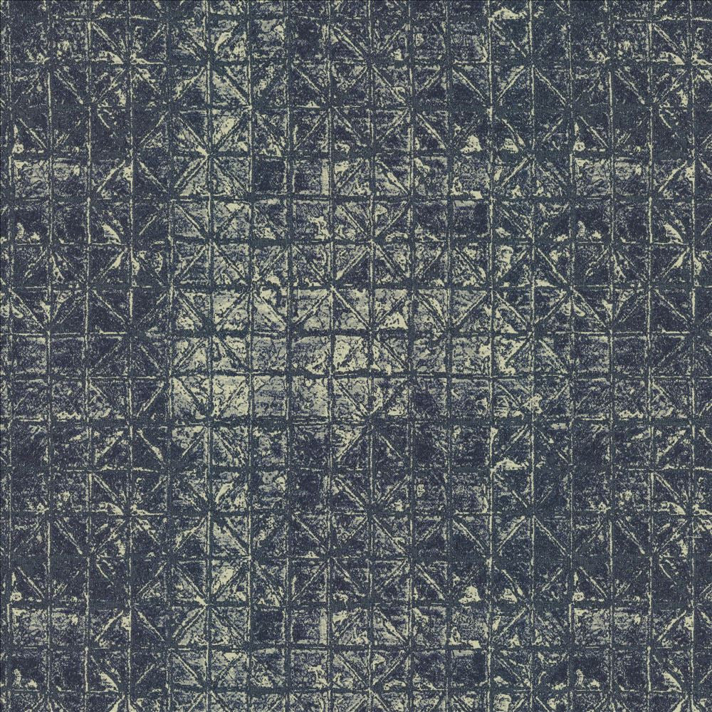 Backsplash Navy by Kasmir Designer Fabric See sample 57% Polyester
43% Cotton
 INDIA 50,000 Wyzenbeek Double Rubs </p><p>Repeat: Horizontal: 13 6/8 inches and Vertical: 10 4/8 inches 55 - Swanky Fabrics -