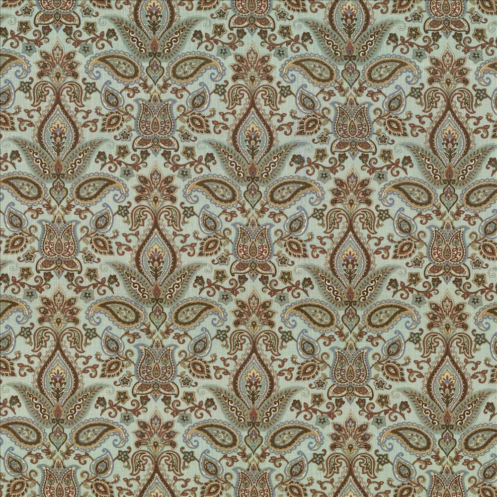 Balthazar Garden Spa  by Kasmir Designer Fabric 5065 55% Linen
45% Rayon
 CHINA 15,000 Wyzenbeek Double Rubs Horizontal: 13 4/8 inches and Vertical: 17 4/8 inches 54  - Swanky Fabrics -