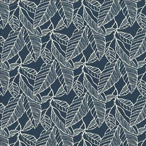 Banana Leaf Indigo by Kasmir Designer Fabric