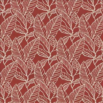 Banana Leaf Red Delicious by Kasmir Designer Fabric 1435 53% Cotton 47% Polyester CHINA 60,000 Wyzenbeek Double Rubs H: 15 inches, V: 16 inches 59 - Swanky Fabrics - Kasmir