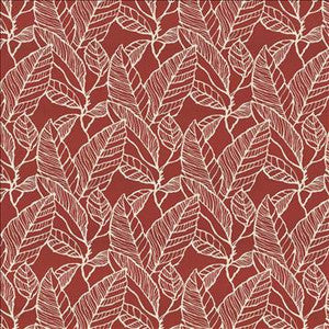 Banana Leaf Red Delicious by Kasmir Designer Fabric