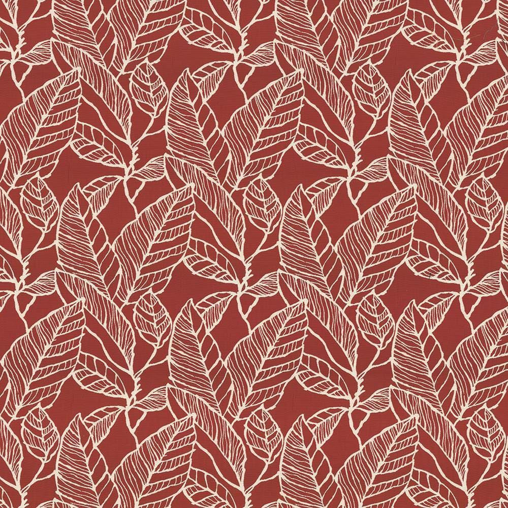 Banana Leaf Red Delicious by Kasmir Designer Fabric 1435 53% Cotton 47% Polyester CHINA 60,000 Wyzenbeek Double Rubs Horizontal: 15 inches and Vertical: 16 inches 59 - Swanky Fabrics -
