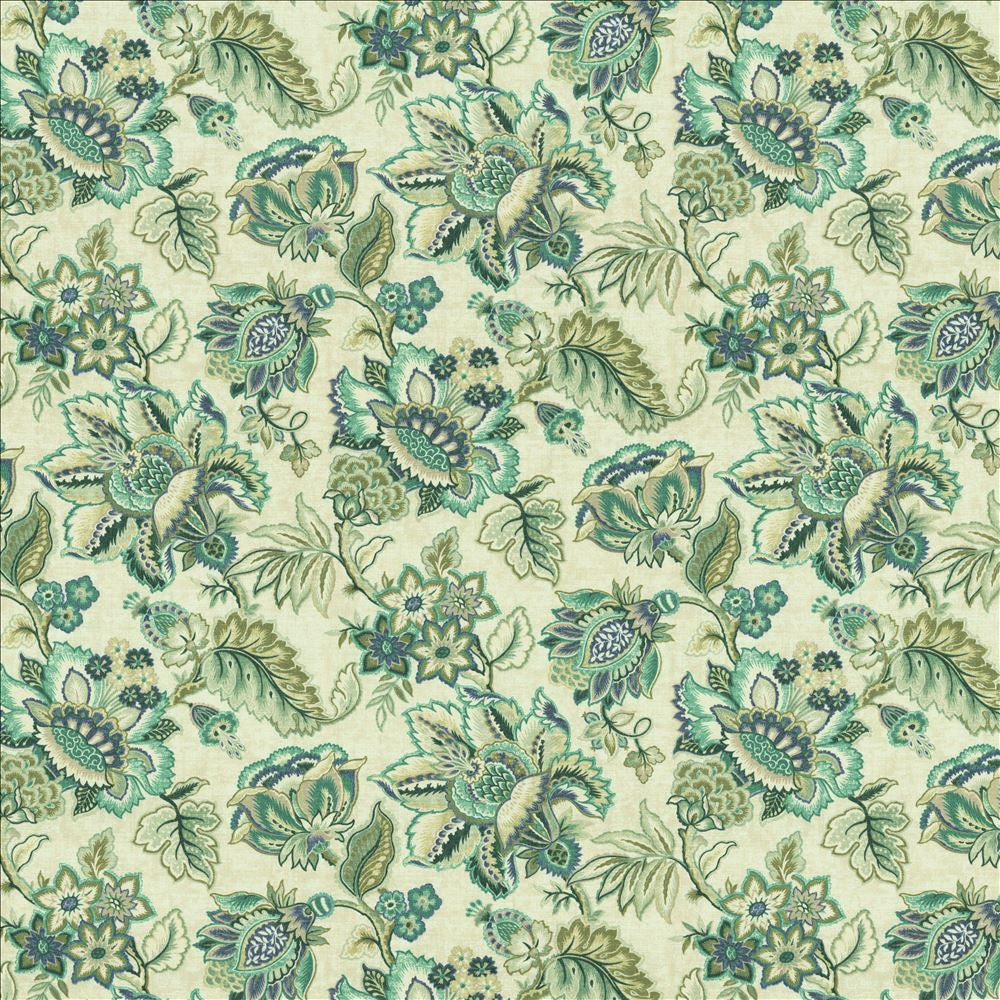 Bay Garden Seafoam by Kasmir Designer Fabric 5154 100% Cotton
 SOUTH KOREA </p><p>Repeat: Horizontal: 27 inches and Vertical: 27 inches 54 - Swanky Fabrics -