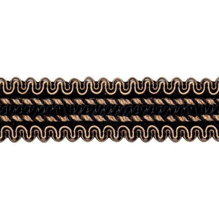 04029 Black by Europatex Designer Fabric Portofino 50% Viscose, 50% Cotton 1.25 inches - Swanky Fabrics -