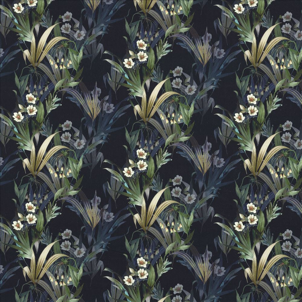 Bloomfield Midnight by Kasmir Designer Fabric 1463 100% Cotton
 SPAIN </p><p>Repeat: Horizontal: 25 inches and Vertical: 12 4/8 inches 54 - Swanky Fabrics -