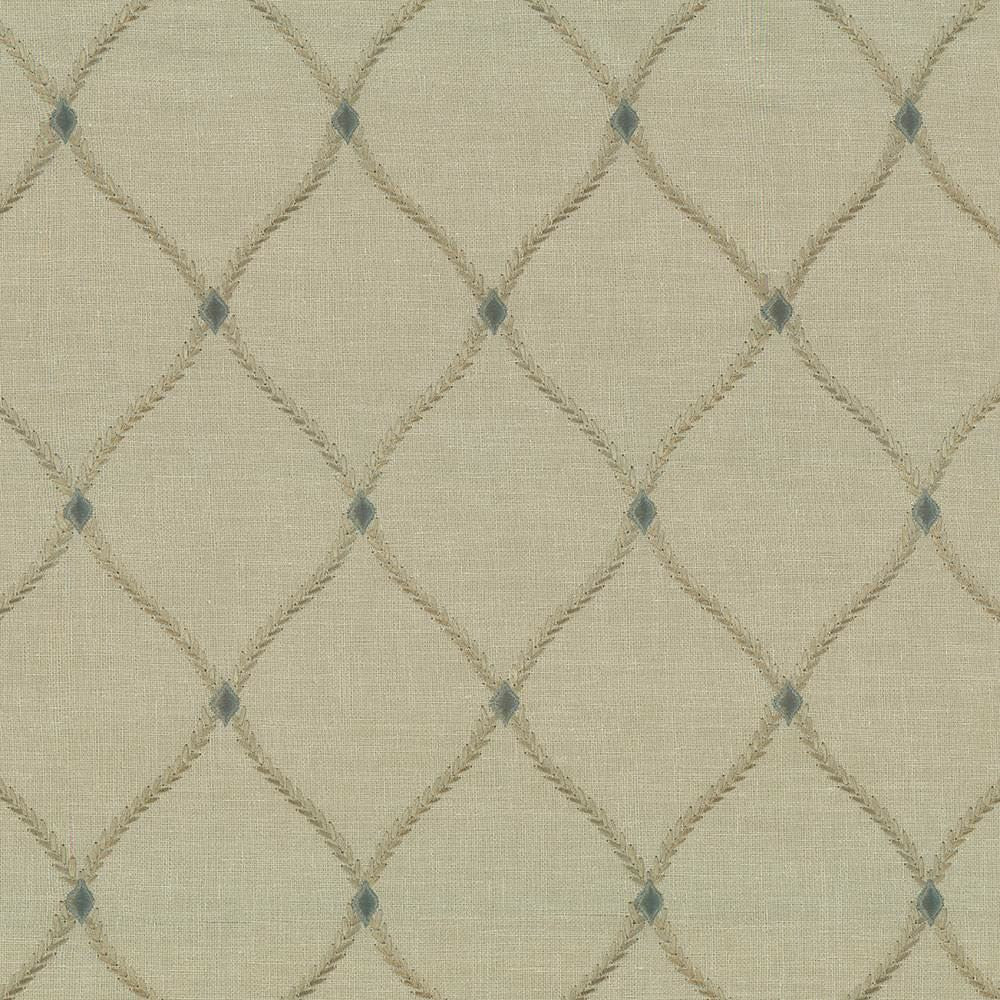 Bluffton Dew by Kasmir Designer Fabric See sample 100% Polyester
Embroidery
100% Rayon
 INDIA 15,000 Wyzenbeek Double Rubs </p><p>Repeat: Horizontal: 4 2/8 inches and Vertical: 6 1/8 inches 51 - Swanky Fabrics -