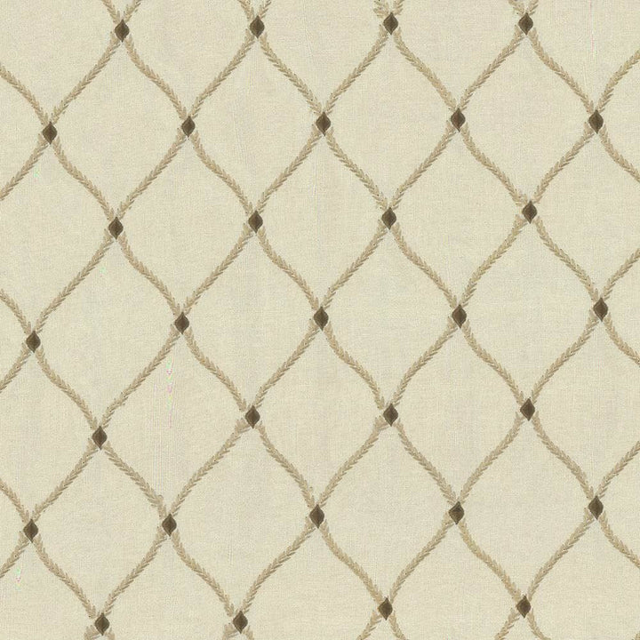 Bluffton Ecru  by Kasmir Designer Fabric 1437 100% Polyester
Embroidery
100% Rayon
 INDIA 15,000 Wyzenbeek Double Rubs Horizontal: 4 2/8 inches and Vertical: 6 1/8 inches 51  - Swanky Fabrics -