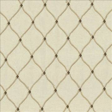 Bluffton Ecru by Kasmir Designer Fabric 1437 100% Polyester Embroidery Contents 100% Rayon INDIA 15,000 Wyzenbeek Double Rubs H: 4 2/8 inches, V: 6 1/8 inches 54 - 55 - Swanky Fabrics - Kasmir