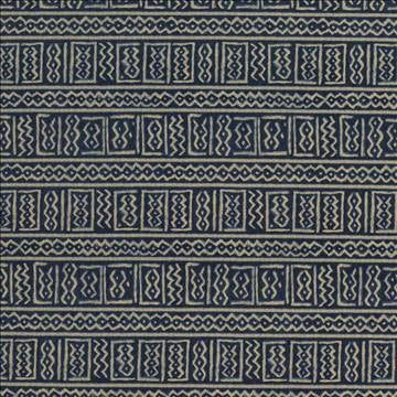 Bogolanfini Indigo by Kasmir Designer Fabric 5065 100% Cotton TURKMENISTAN 15,000 Wyzenbeek Double Rubs H: 13 4/8 inches, V: 13 4/8 inches 54 - 55 - Swanky Fabrics - Kasmir